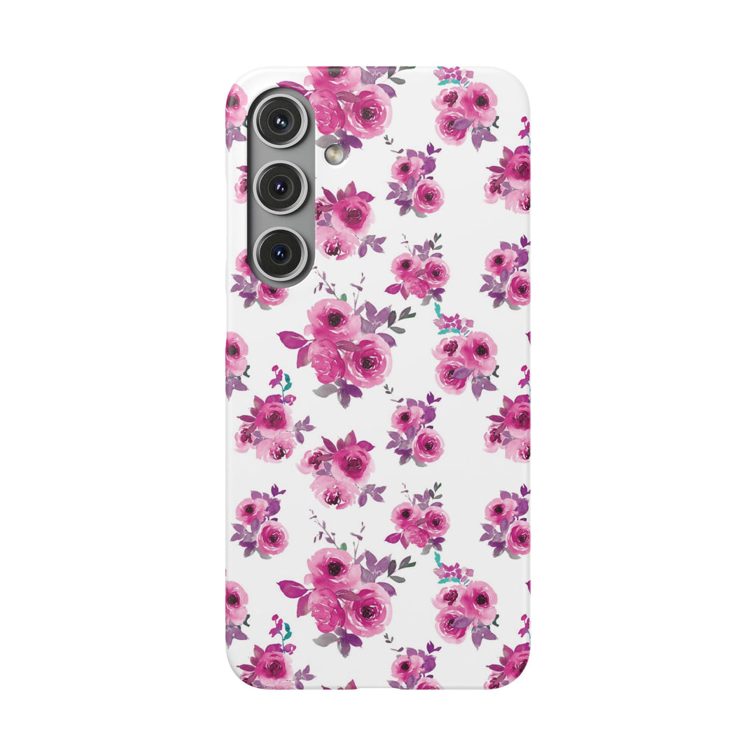 Sleek Snap Flowers Gift for Her Cute Phone Case for iPhone 16 15 14 13 12 11 X Xs Max Xr Pro Plus Samsung Galaxy S24 S23 S22 S21 S20 Ultra