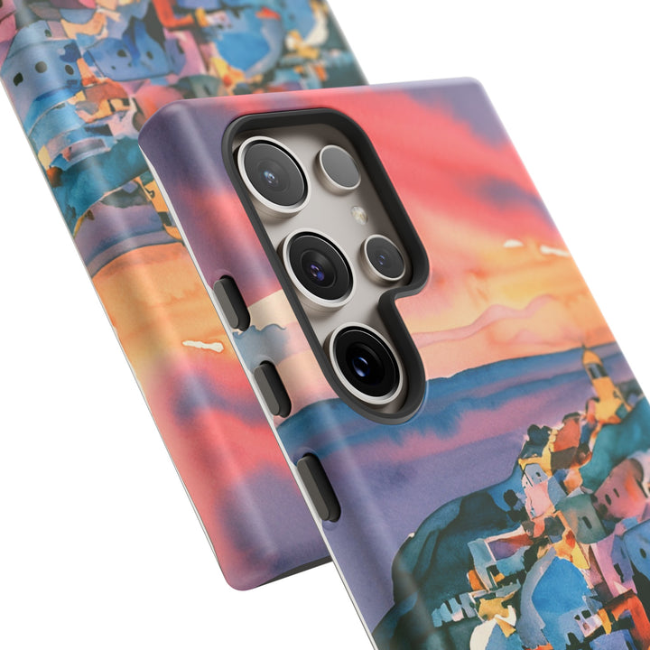 Impact Resistant, Greek Sunset, Cute Phone Cases for Samsung S24, S23, S22, S21, IPhone 15 pro Iphone 14 pro Iphone 13 IPhone 12 Iphone 11 - Studio40ParkLane