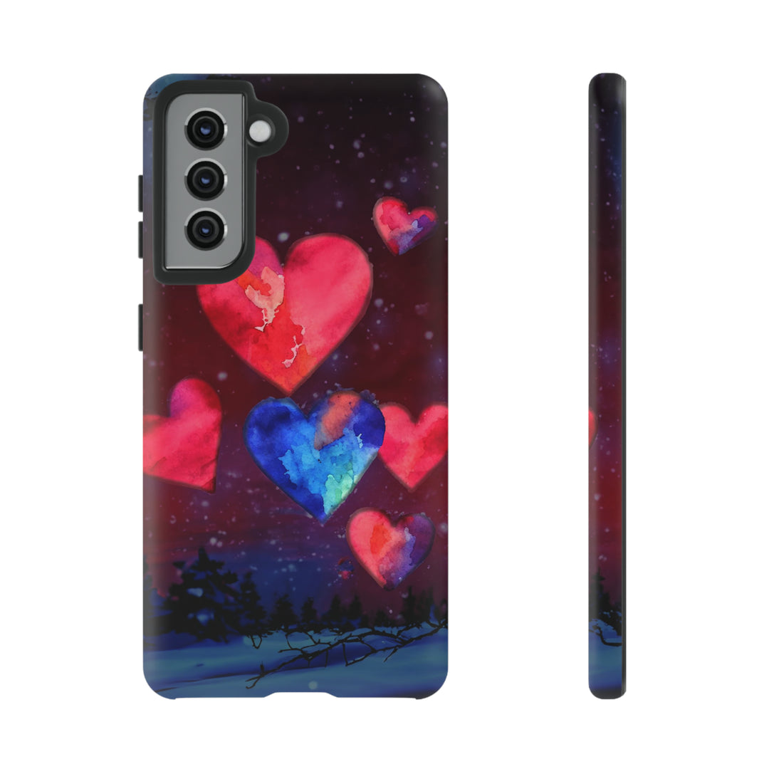 Cute Samsung Phone Case | Aesthetic Samsung Phone Case | Galaxy S23, S22, S21, S20 | Luxury case, Rising Hearts Night Phone Case - Studio40ParkLane