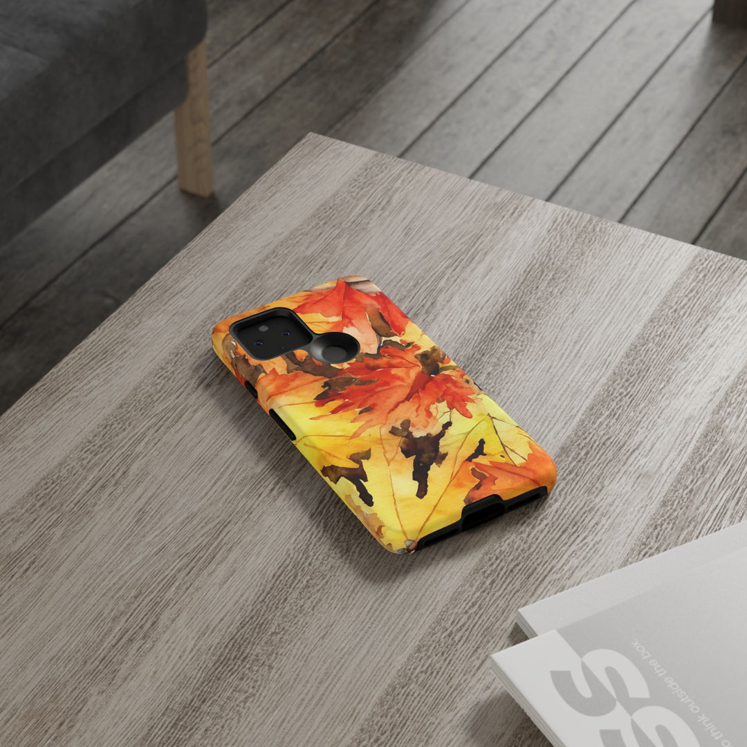 Impact Resistant, Fall Leaves, Cute Phone Cases for Samsung S24, S23, S22, S21, IPhone 15 pro Iphone 14 pro Iphone 13 IPhone 12 Iphone 11 - Studio40ParkLane