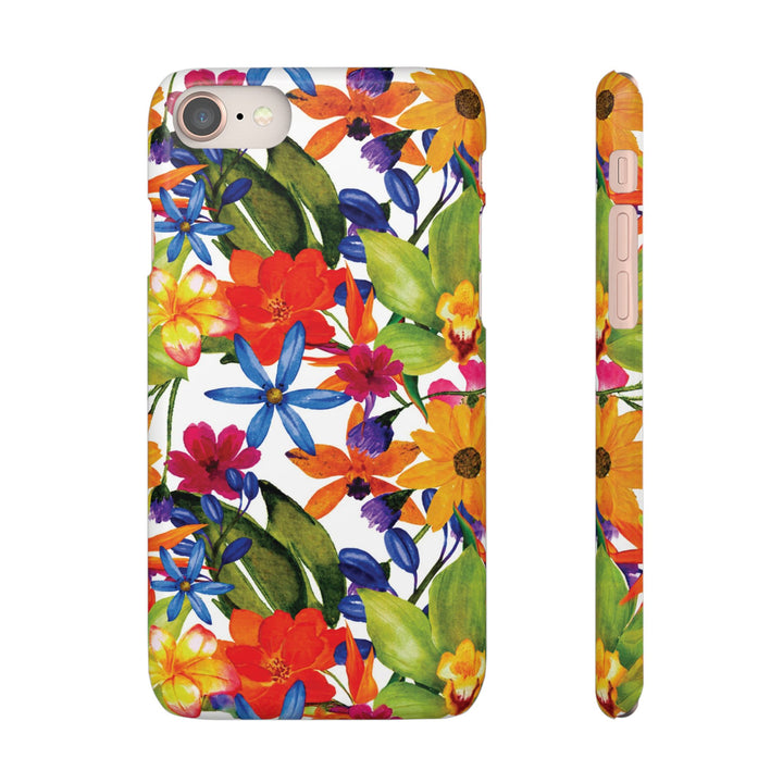 Sleek Snap Colorful Flowers Cute Phone Case for iPhone 16 15 14 13 12 11 X Xs Max Xr Pro Plus Samsung Galaxy S24 S23 S22 S21 S20 Note Ultra