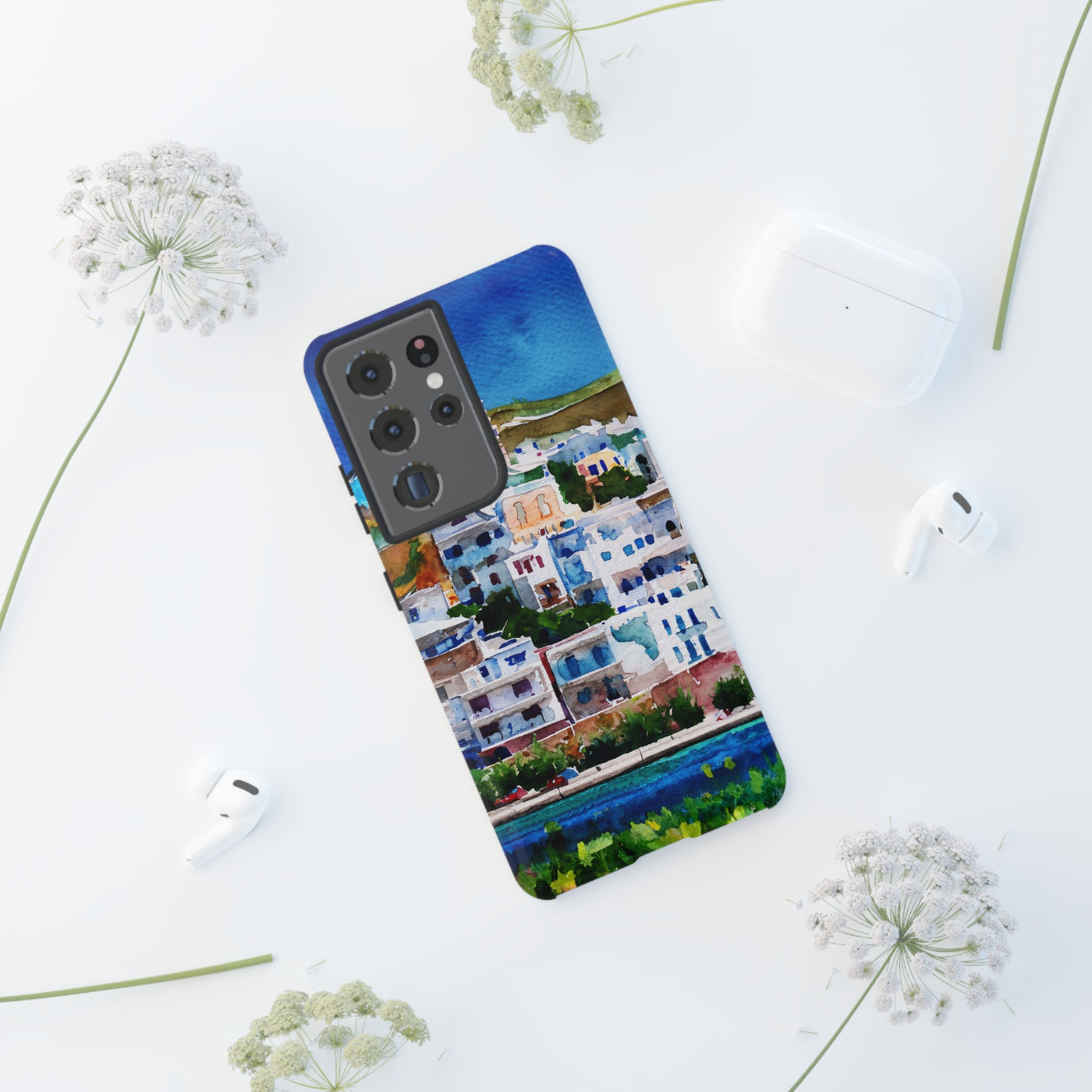 Impact Resistant, Greece House, Cute Phone Cases for Samsung S24, S23, S22, S21, IPhone 15 pro Iphone 14 pro Iphone 13 IPhone 12 Iphone 11