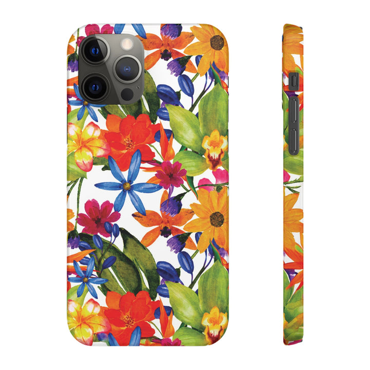 Sleek Snap Colorful Flowers Cute Phone Case for iPhone 16 15 14 13 12 11 X Xs Max Xr Pro Plus Samsung Galaxy S24 S23 S22 S21 S20 Note Ultra