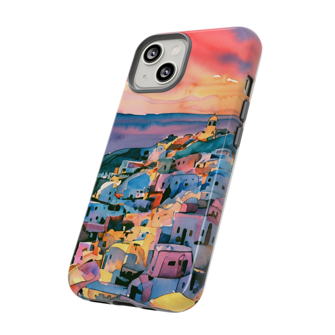 Impact Resistant, Greek Sunset, Cute Phone Cases for Samsung S24, S23, S22, S21, IPhone 15 pro Iphone 14 pro Iphone 13 IPhone 12 Iphone 11 - Studio40ParkLane