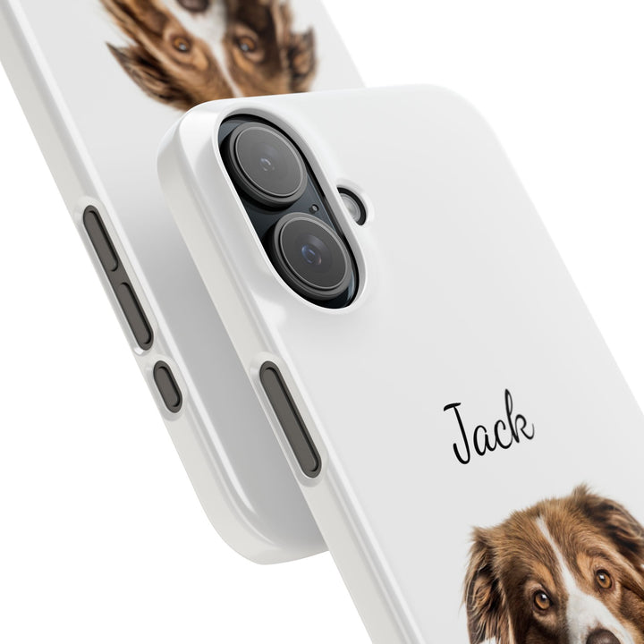 Slim Custom Personalized Pet Phone Cases Dog Phone Cases Cat Phone Cases for Iphone 16, 15, 14, 13, 12, 11, 8, 7 Custom Name Personalized Phone Case - Studio40ParkLane