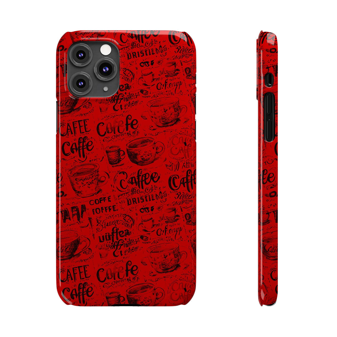Slim Cute Phone Cases for Iphone - | iPhone 15 Case | iPhone 15 Pro Max Case, Iphone 14 Case, Iphone 14 Pro Max, Iphone 13, Red Black Coffee - Studio40ParkLane