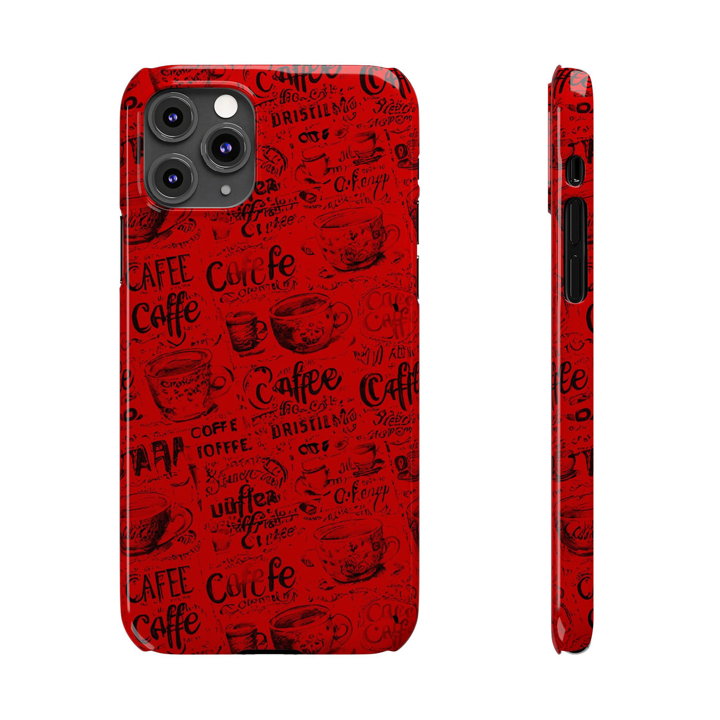 Slim Cute iPhone Cases - | iPhone 15 Case | iPhone 15 Pro Max Case, Iphone 14 Case, Iphone 14 Pro Max, Iphone 13, Red Black Coffee