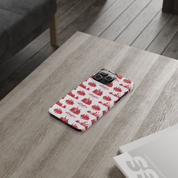 Slim New York Skyline Red Collage Coquette Gift for Her Cute Phone Cases for Iphone 16 Pro Max | iPhone 15 Case | iPhone 15 Pro Max Case, Iphone 14, Iphone 14 Pro Max, Iphone 13 12 11 8 7 - Studio40ParkLane