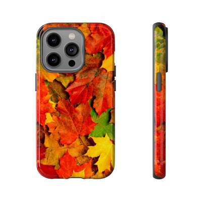 Fall Leaves Impact Resistant, Cute Phone Cases for Samsung S24, S23, S22, S21, IPhone 15 pro Iphone 14 pro Iphone 13 IPhone 12 Iphone 11