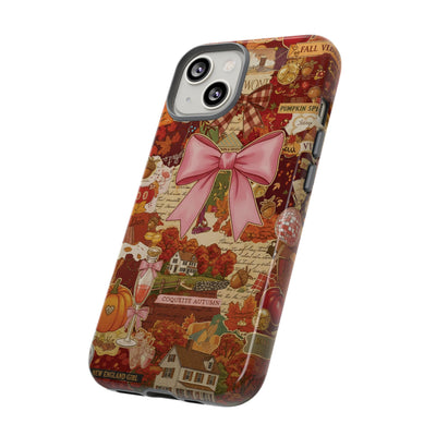 New England Fall Coquette Collage Tough Premium Phone Case - For iPhone 16 Pro Max iPhone 15 Pro iPhone Iphone 14 Plus 13 Pro 12 11 10 XR XS