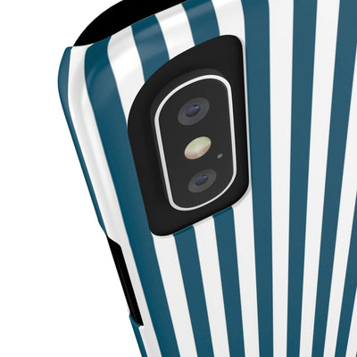 Slim Teal Blue Striped Cute Phone Case for Iphone 16 - | iPhone 15 Pro Max Case | iPhone 14 Case Iphone 13 12 11 10 9 8 7 X XS Gift for Her - Studio40ParkLane