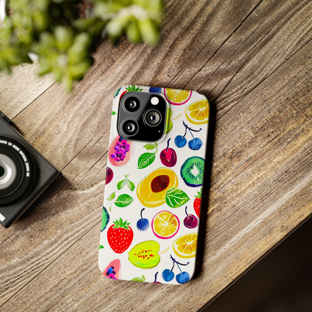 Slim Cute Phone Cases for Iphone | iPhone 15 Case | iPhone 15 Pro Max Case, Iphone 14, Iphone 14 Pro Max, Iphone 13, Summer Fruit Mix - Studio40ParkLane