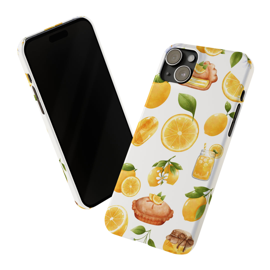 Slim Cute Phone Cases for Iphone - | iPhone 15 Case | iPhone 15 Pro Max Case, Iphone 14 Case, Iphone 14 Pro Max, Iphone 13, Summer Fruit Lemon - Studio40ParkLane