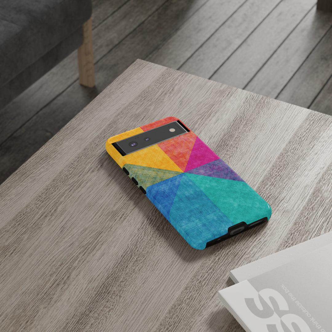 Impact Resistant, Colored Shapes, Cute Phone Cases for Samsung S24, S23, S22, S21, IPhone 15 pro Iphone 14 pro Iphone 13 IPhone 12 Iphone 11 - Studio40ParkLane