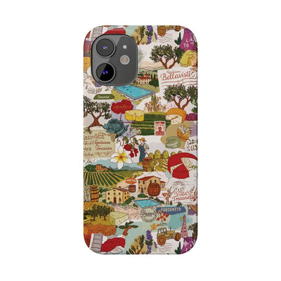 Slim Italy Tuscany Coquette Collage Cute Phone Case for Iphone 17 - | iPhone 16 Pro Max Case | iPhone 15 Case Iphone 14 13 12 11 10 9 8 7 - Studio40ParkLane