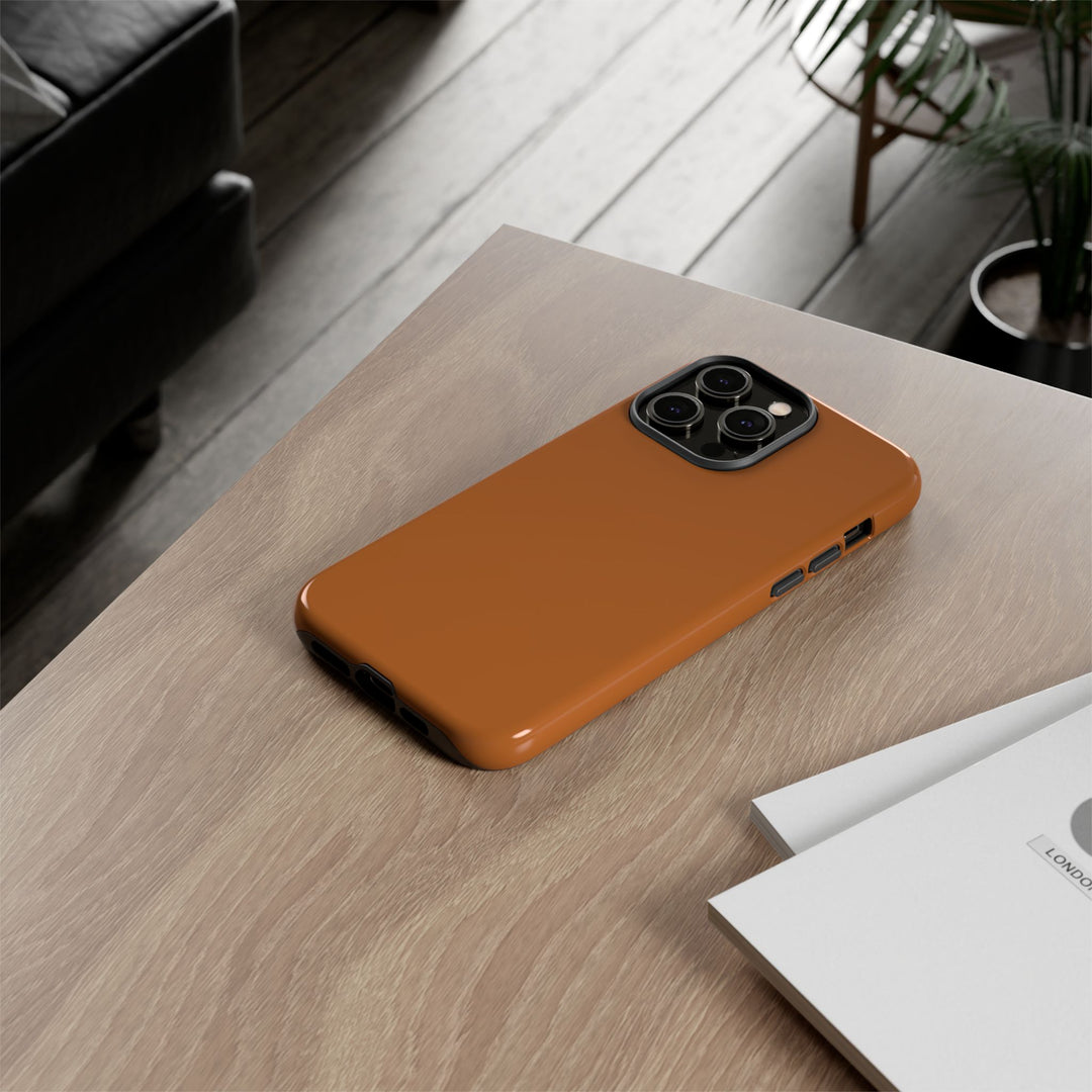 Premium Tough Rusty Brown Orange Gift for Her Cute Phone Cases for Samsung S25 S24, S23, S22, S21, Iphone, 16, 15, 14, 13 Pro Max Ultra - Studio40ParkLane