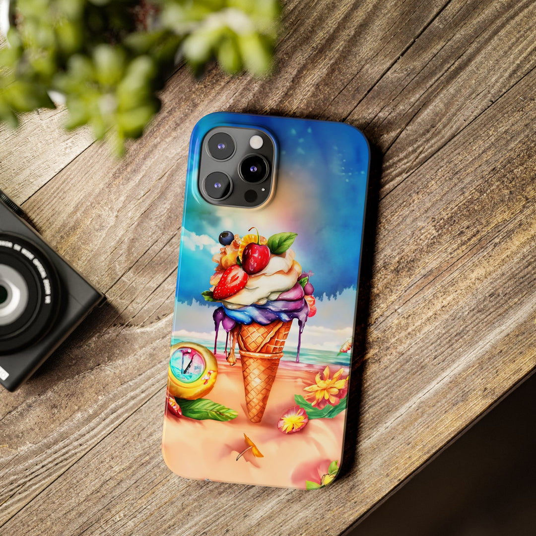 Slim Summer Ice Cream Cone Slim Cute Phone Cases for Iphone | iPhone 15 Case | iPhone 15 Pro Max Case, Iphone 14, Iphone 14 Pro Max, Iphone 13 - Studio40ParkLane