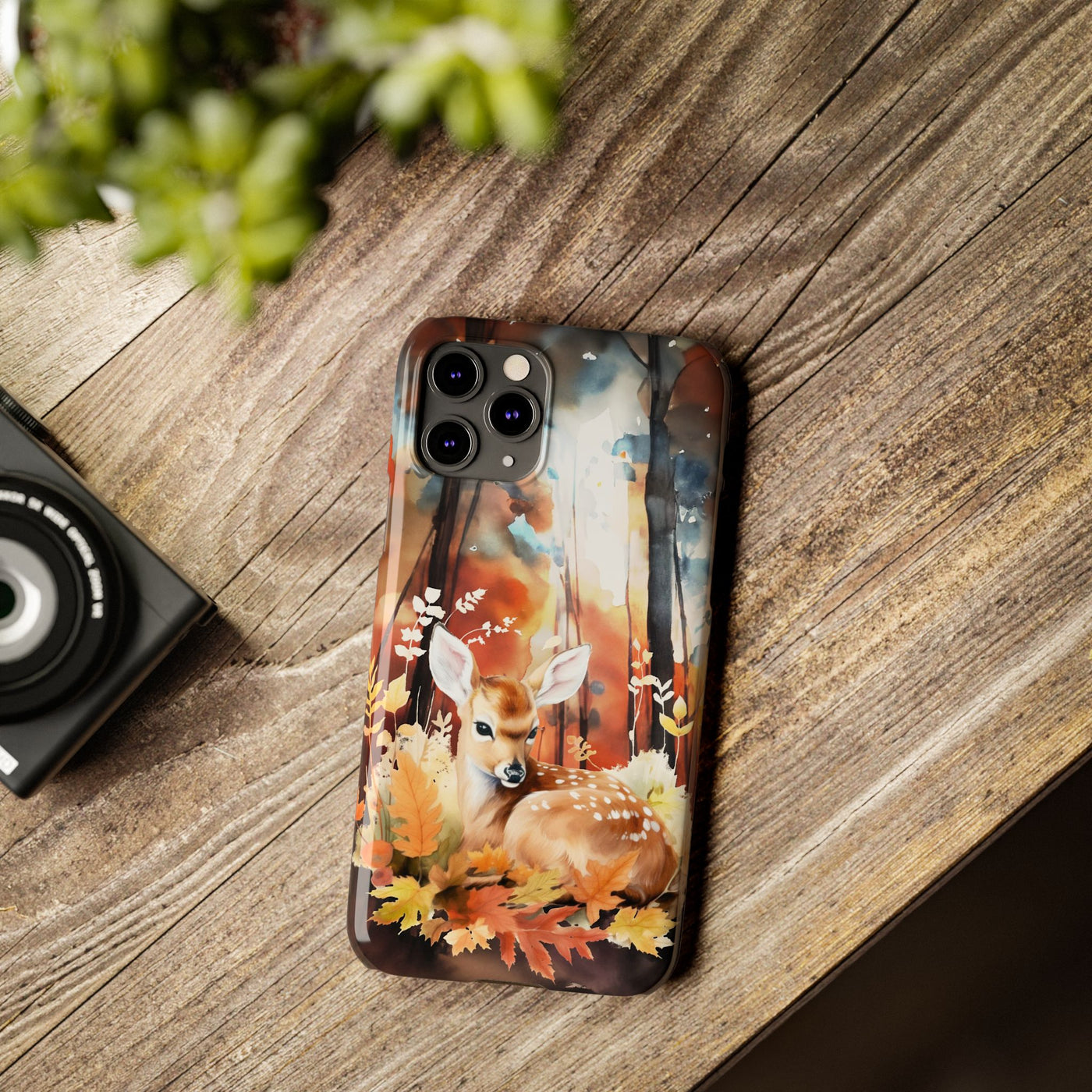 Slim Fall Autumn Forest Deer Gift for Her Cute Phone Cases for Iphone 16 | iPhone 15 Case | iPhone 15 Pro Max Case, Iphone 14, Iphone 14 Pro Max, Iphone 13, Slim