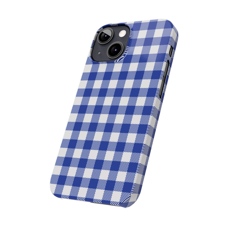 Slim Blue Gingham Gift for Her Cute Phone Cases for Iphone 16 Pro Max | iPhone 15 Case | iPhone 15 Pro Max Case, Iphone 14, 13, 12, 11, 10, 8, 7 - Studio40ParkLane