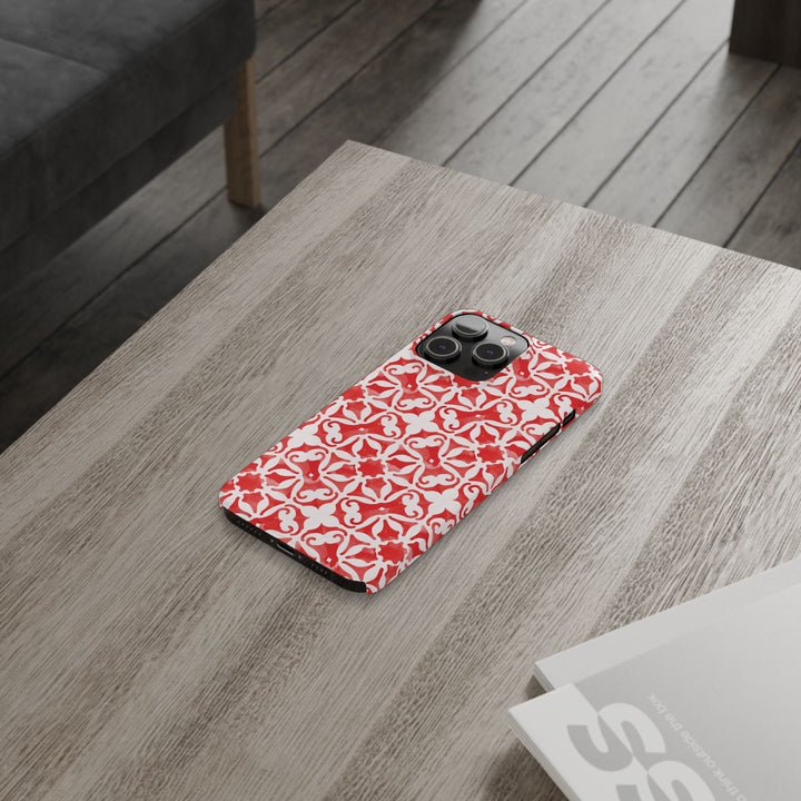Slim Red Mosaic Gift for Her Cute Phone Cases for Iphone 16 Case | iPhone 15 Case | iPhone 15 Pro Max Case, Iphone 14, Iphone 14 Pro Max, Iphone 13, 12, 11, 10, 8,7 - Studio40ParkLane