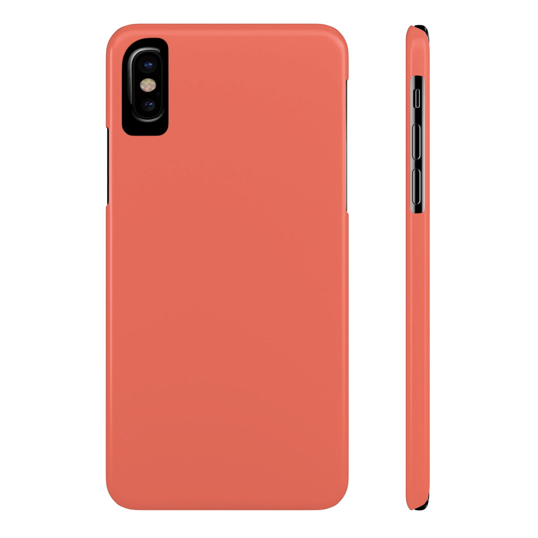 Slim Coral pink Gift for Her Aesthetic Cute Phone Case for Iphone 16 - | iPhone 15 Pro Max Case | iPhone 14 Case 13 12 11 10 9 8 7 - Studio40ParkLane