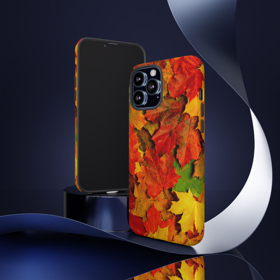 Fall Leaves Impact Resistant, Cute Phone Cases for Samsung S24, S23, S22, S21, IPhone 15 pro Iphone 14 pro Iphone 13 IPhone 12 Iphone 11 - Studio40ParkLane