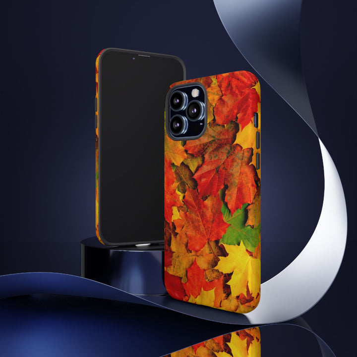 Fall Leaves Impact Resistant, Cute Phone Cases for Samsung S24, S23, S22, S21, IPhone 15 pro Iphone 14 pro Iphone 13 IPhone 12 Iphone 11 - Studio40ParkLane
