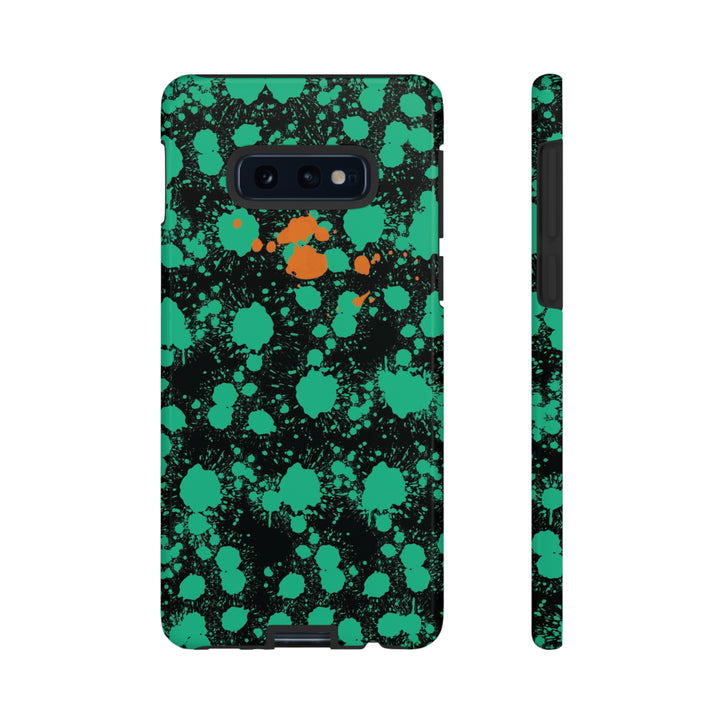 Cute Samsung Phone Case | Aesthetic Samsung Phone Case | Paint Splash Green Orange | Galaxy S23, S22, S21, S20 | Luxury Double Layer | Cool - Studio40ParkLane