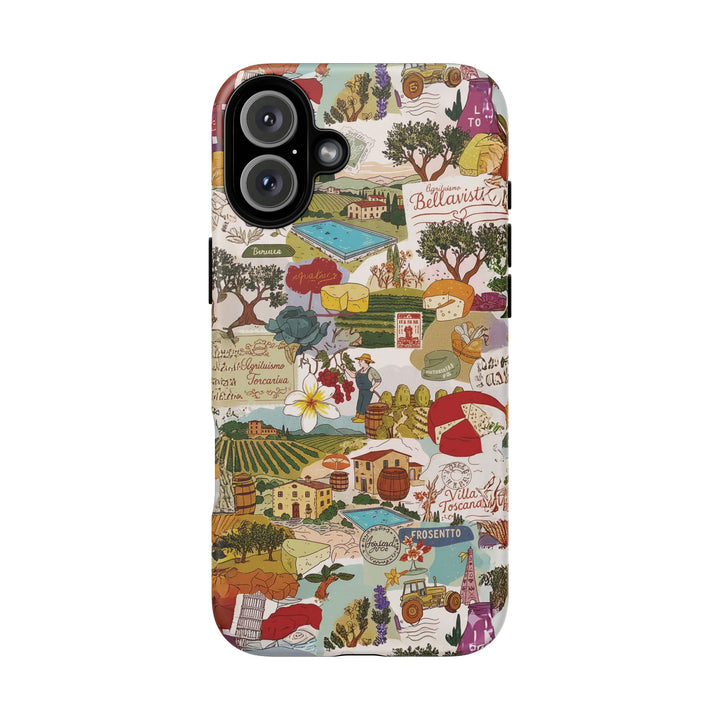 Italy Tuscany Coquette Collage Tough Premium Phone Case - For iPhone 17 Pro Max iPhone 16 Pro iPhone 15 Iphone 14 Plus 13 Pro 12 11 10 XR - Studio40ParkLane