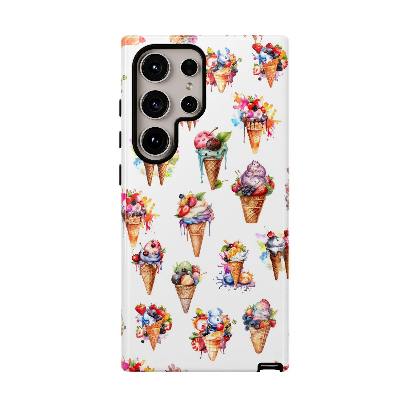 Impact Resistant, Summer Icecream, Cute Phone Cases for Samsung S24, S23, S22, S21, IPhone 15 pro, Iphone 14 pro, Iphone 13 IPhone 12, Iphone 11