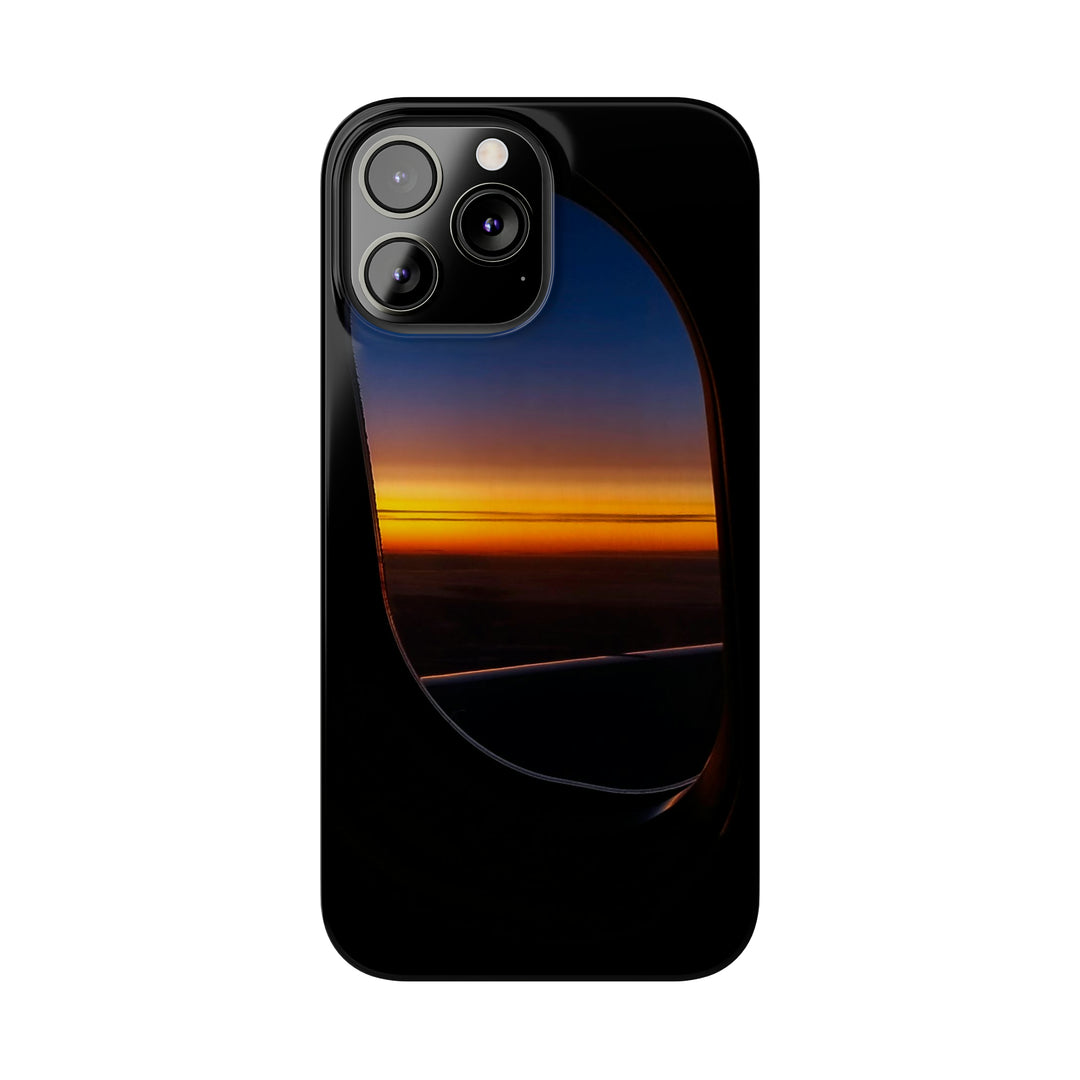 Slim Cute Phone Cases for Iphone - | iPhone 15 Case | iPhone 15 Pro Max Case, Iphone 14 Case, Iphone 14 Pro Max, Iphone 13, Airplane Window Sunset - Studio40ParkLane