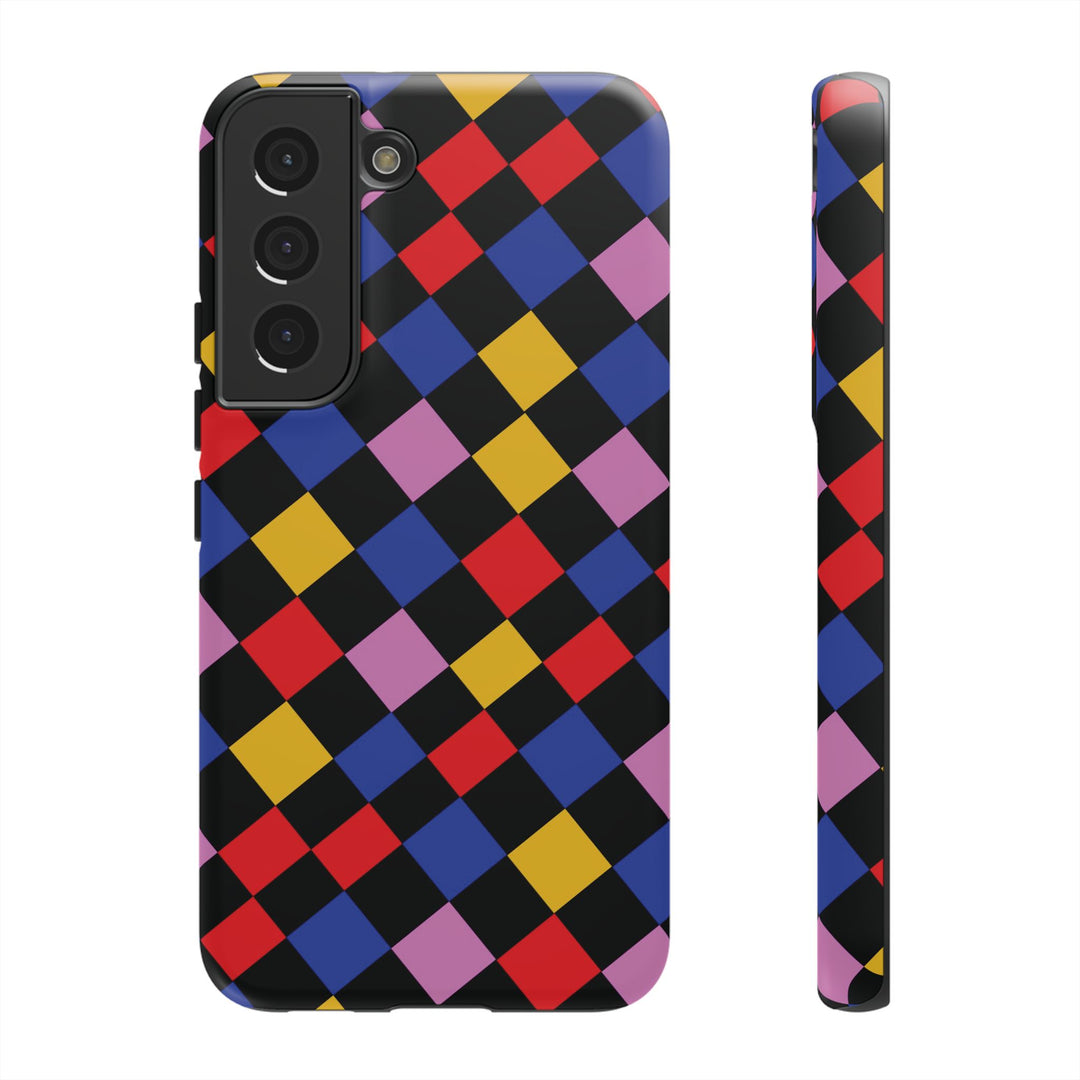 Aesthetic Tough Colorful Checkerboard Phone Case Premium - For iPhone 17 Pro Max iPhone 16 Pro iPhone 15 Iphone 14 Plus 13 Pro 12 11 10 XR - Studio40ParkLane