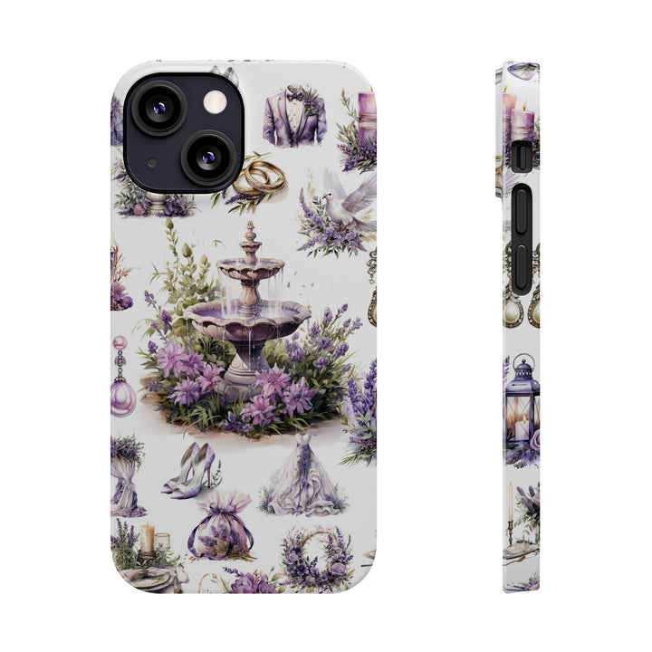 Slim Cute Phone Cases for Iphone | iPhone 15 Case | iPhone 15 Pro Max Case, Iphone 14, Iphone 14 Pro Max, Iphone 13, Lavender Wedding Theme - Studio40ParkLane