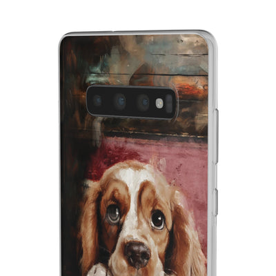 Cute Flexi Samsung Phone Cases, Cocker Spaniel Dog Galaxy S23 Phone Case, Samsung S22 Case, Samsung S21 Case, S20 Plus