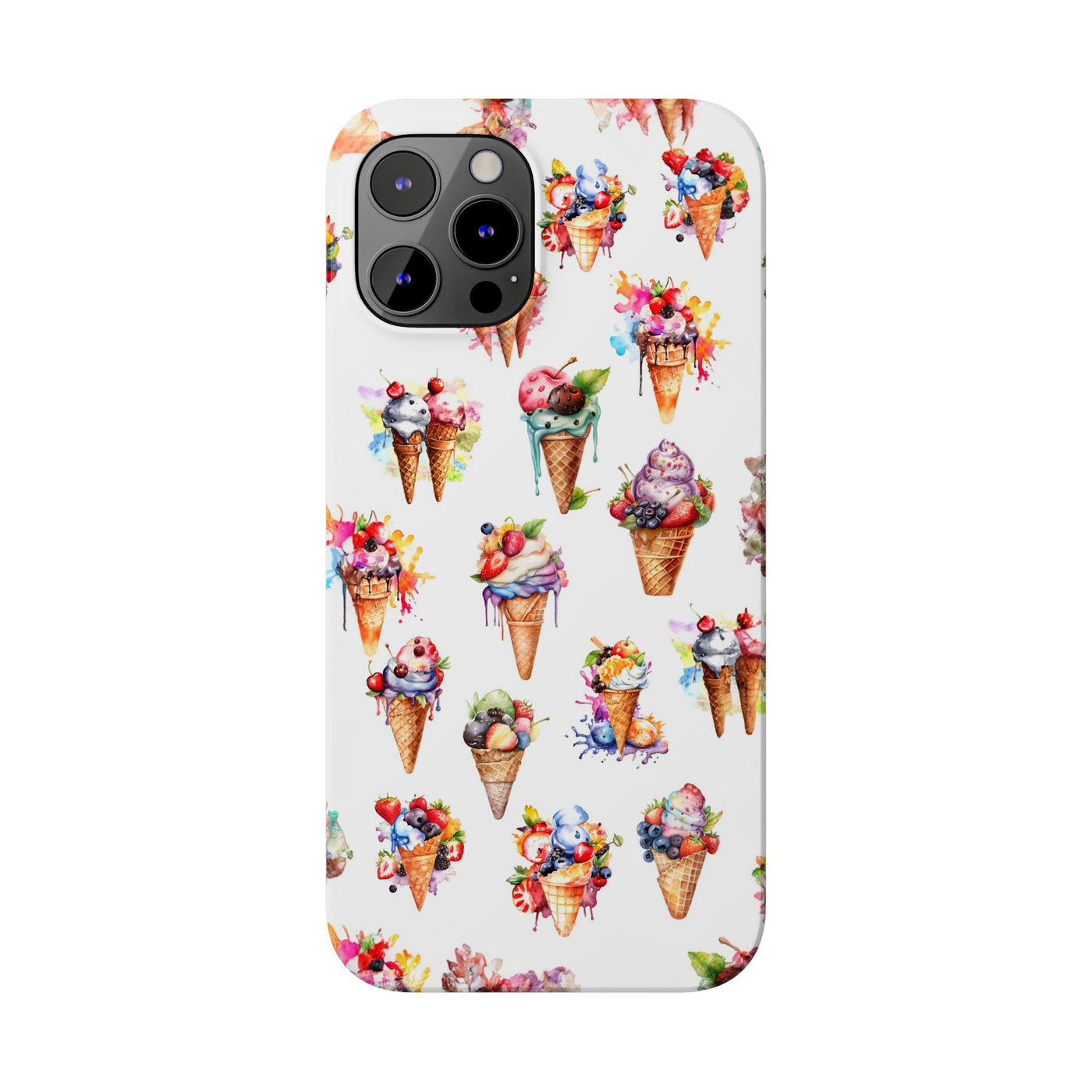 Slim Summer Ice Cream Slim Cute Phone Cases for Iphone  | iPhone 15 Case | iPhone 15 Pro Max Case, Iphone 14, Iphone 14 Pro Max, Iphone 13