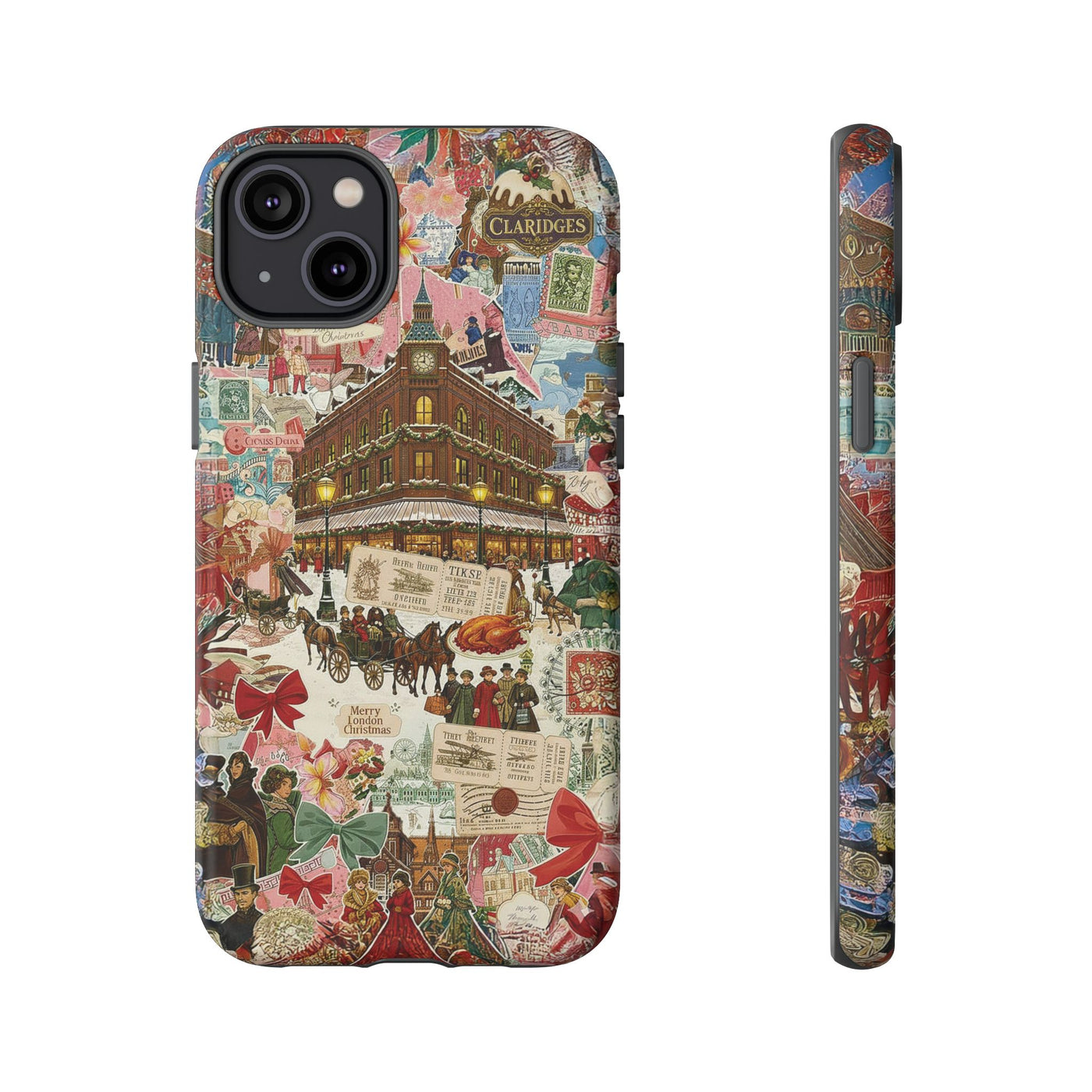Aesthetic Tough London Coquette Collage Premium Phone Case - For iPhone 17 Pro Max iPhone 16 Pro iPhone 15 Iphone 14 Plus 13 Pro 12 11 10 XR - Studio40ParkLane