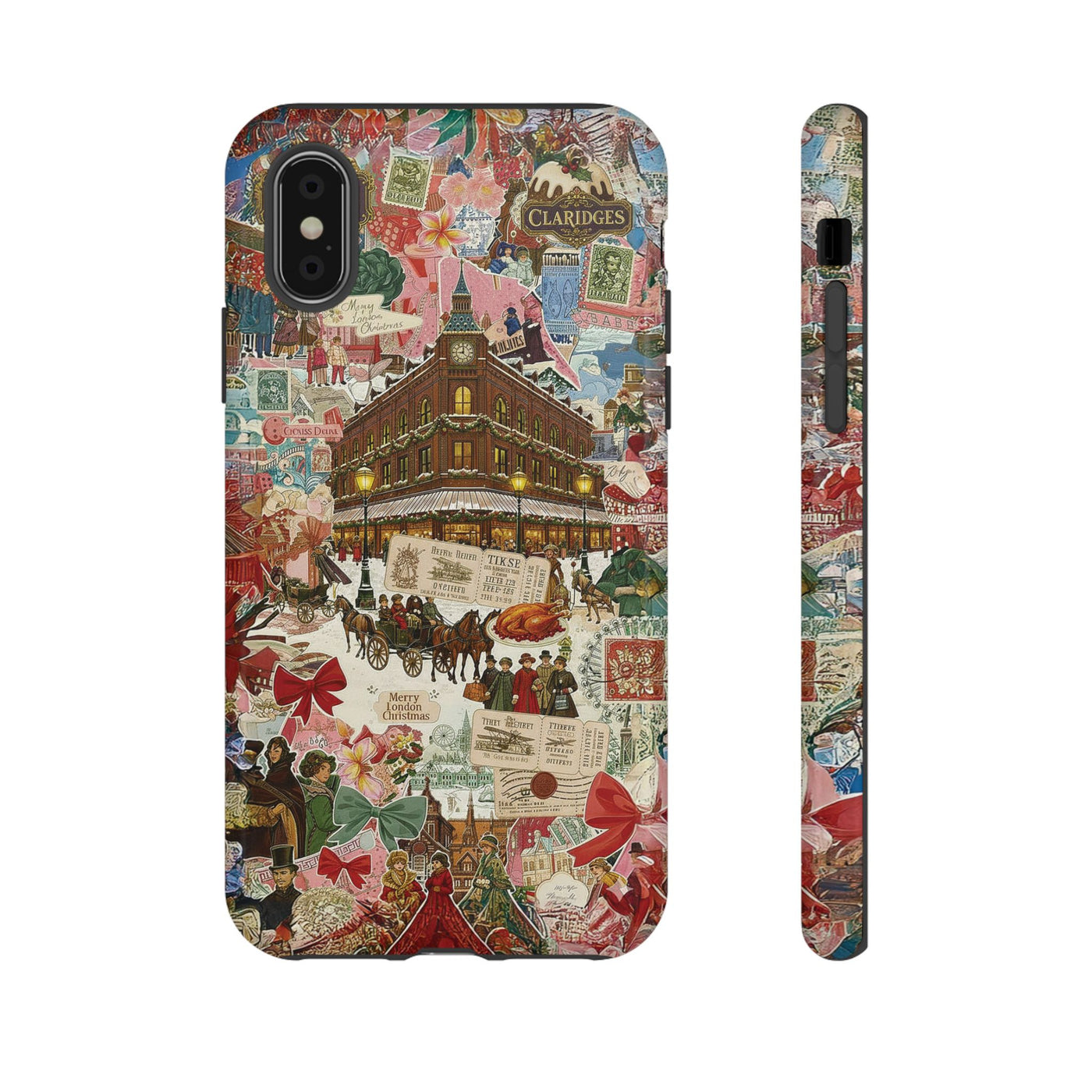 Aesthetic Tough London Coquette Collage Premium Phone Case - For iPhone 17 Pro Max iPhone 16 Pro iPhone 15 Iphone 14 Plus 13 Pro 12 11 10 XR - Studio40ParkLane