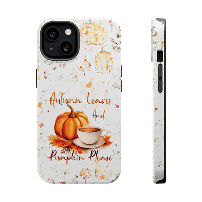 Fall Leaves Pumpkins Tough Magsafe Cute Phone Cases for Iphone | iPhone 15 Case | iPhone 15 Pro Max Case, Iphone 14, Iphone 14 13 12 11 10 9 8 7 - Studio40ParkLane