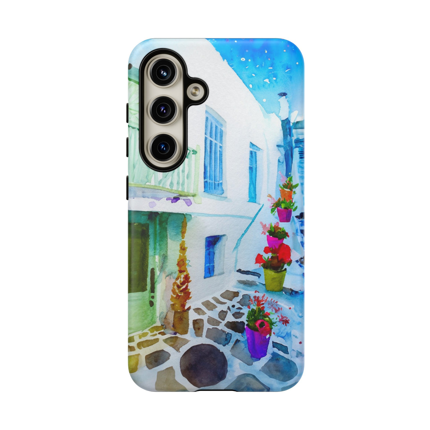 Impact Resistant, Greece House, Cute Phone Cases for Samsung S24, S23, S22, S21, IPhone 15 pro Iphone 14 pro Iphone 13 IPhone 12 Iphone 11