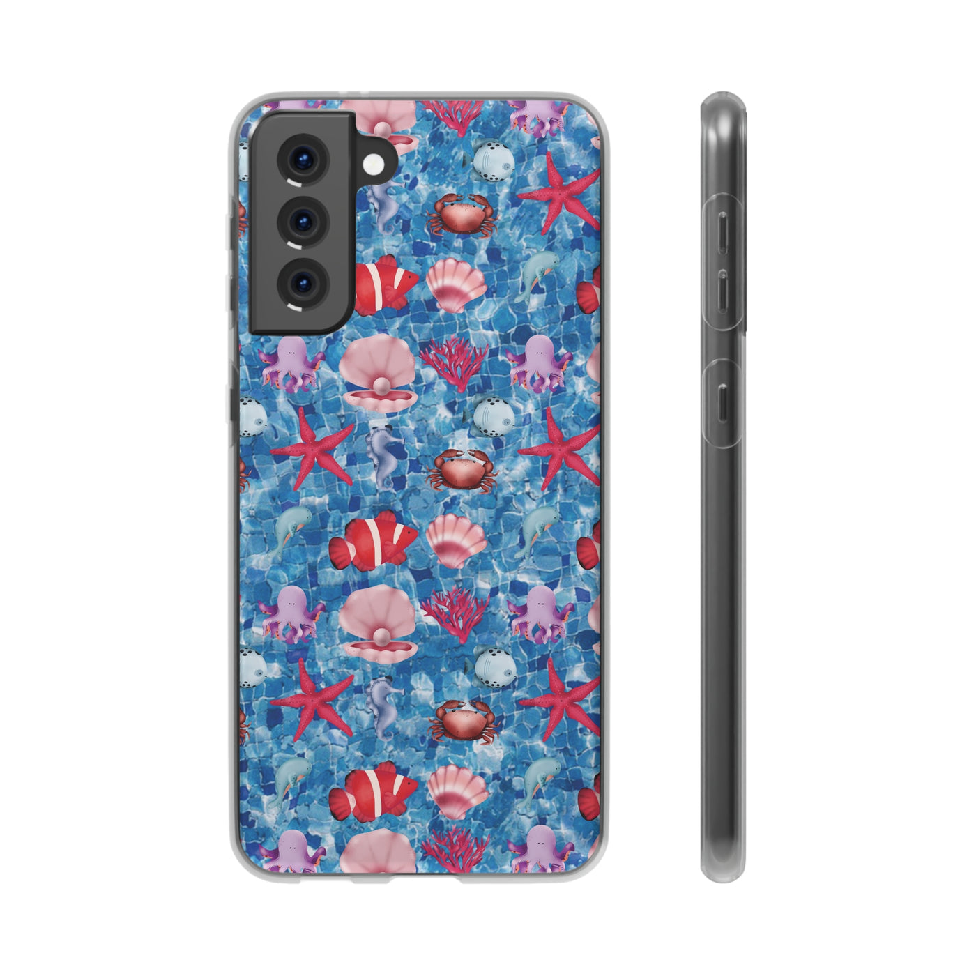 Cute Flexi Samsung Phone Cases, Under The Sea Galaxy S23 Phone Case, Samsung S22 Case, Samsung S21 Case, S20 Plus