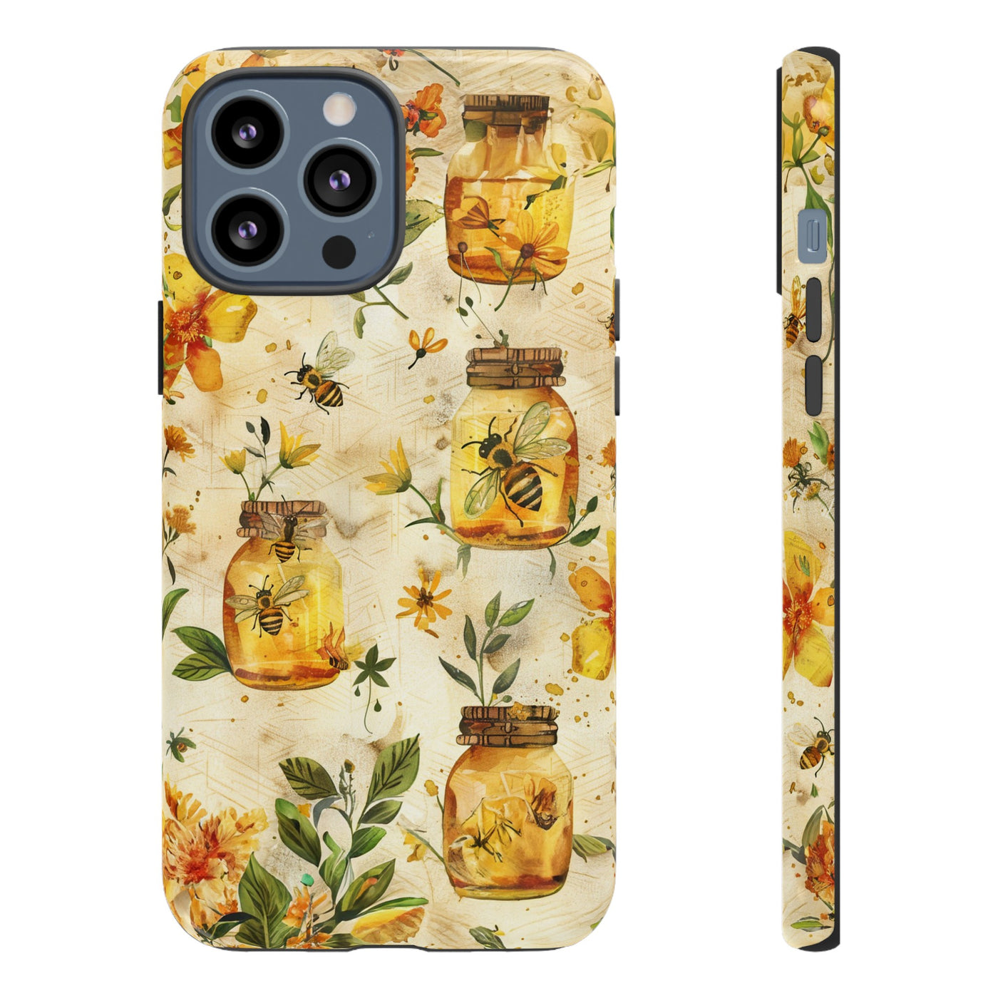 Impact Resistant, Honey Bees, Cute Phone Cases for Samsung S24, S23, S22, S21, IPhone 15 pro Iphone 14 pro Iphone 13 IPhone 12 Iphone 11