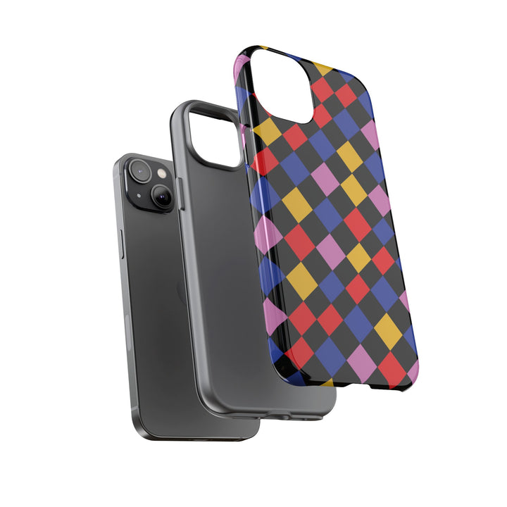 Aesthetic Tough Colorful Checkerboard Phone Case Premium - For iPhone 17 Pro Max iPhone 16 Pro iPhone 15 Iphone 14 Plus 13 Pro 12 11 10 XR - Studio40ParkLane