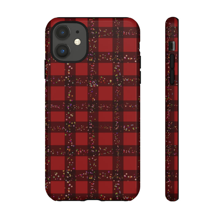 Cute IPhone Case | iPhone 15 Case | iPhone 15 Pro Max Case, Iphone 14 Case, Iphone 14 Pro Max Case IPhone Case for Art Lovers, Red Festive Plaid - Studio40ParkLane