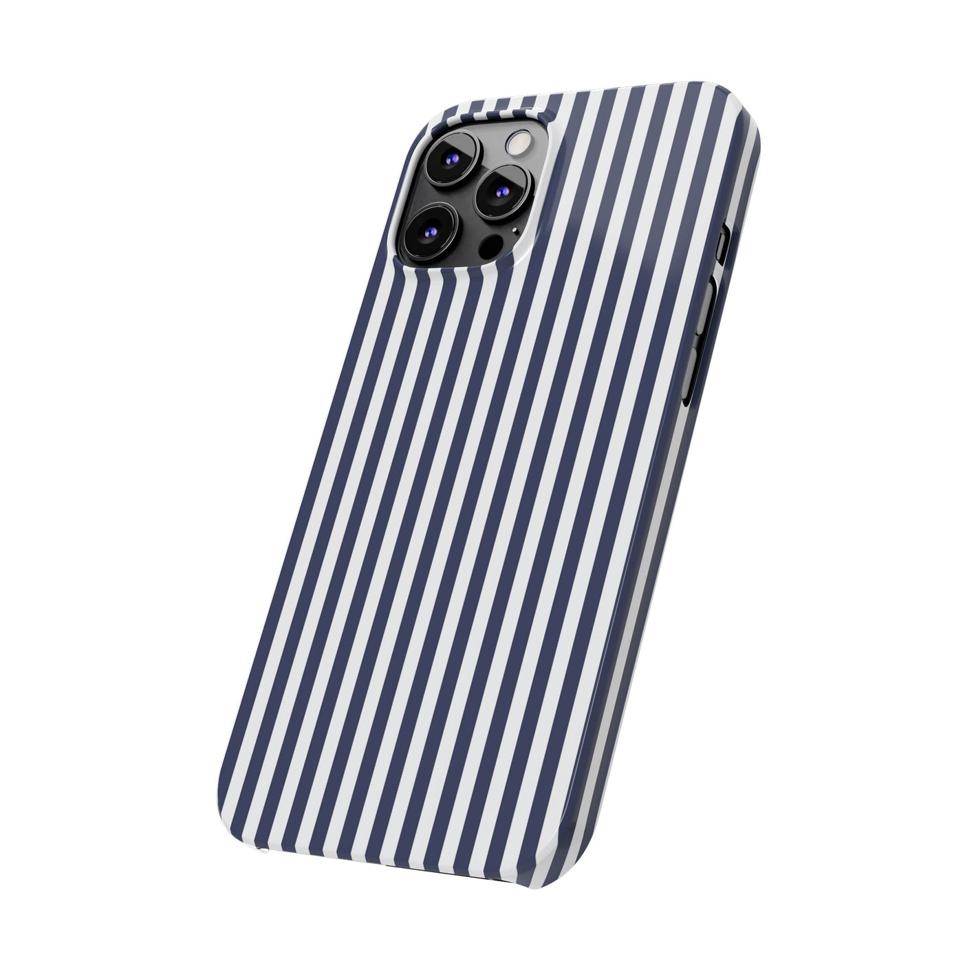 Slim Navy Blue Striped Cute Phone Case for Iphone 16 - | iPhone 15 Pro Max Case | iPhone 14 Case Iphone 13 12 11 10 9 8 7 XS X Gift for Her - Studio40ParkLane