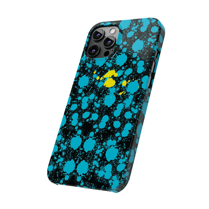 Slim Cute Phone Cases for Iphone - | iPhone 15 Case | iPhone 15 Pro Max Case, Iphone 14 Case, Iphone 14 Pro Max, Iphone 13, Paint Splash Blue Yellow - Studio40ParkLane