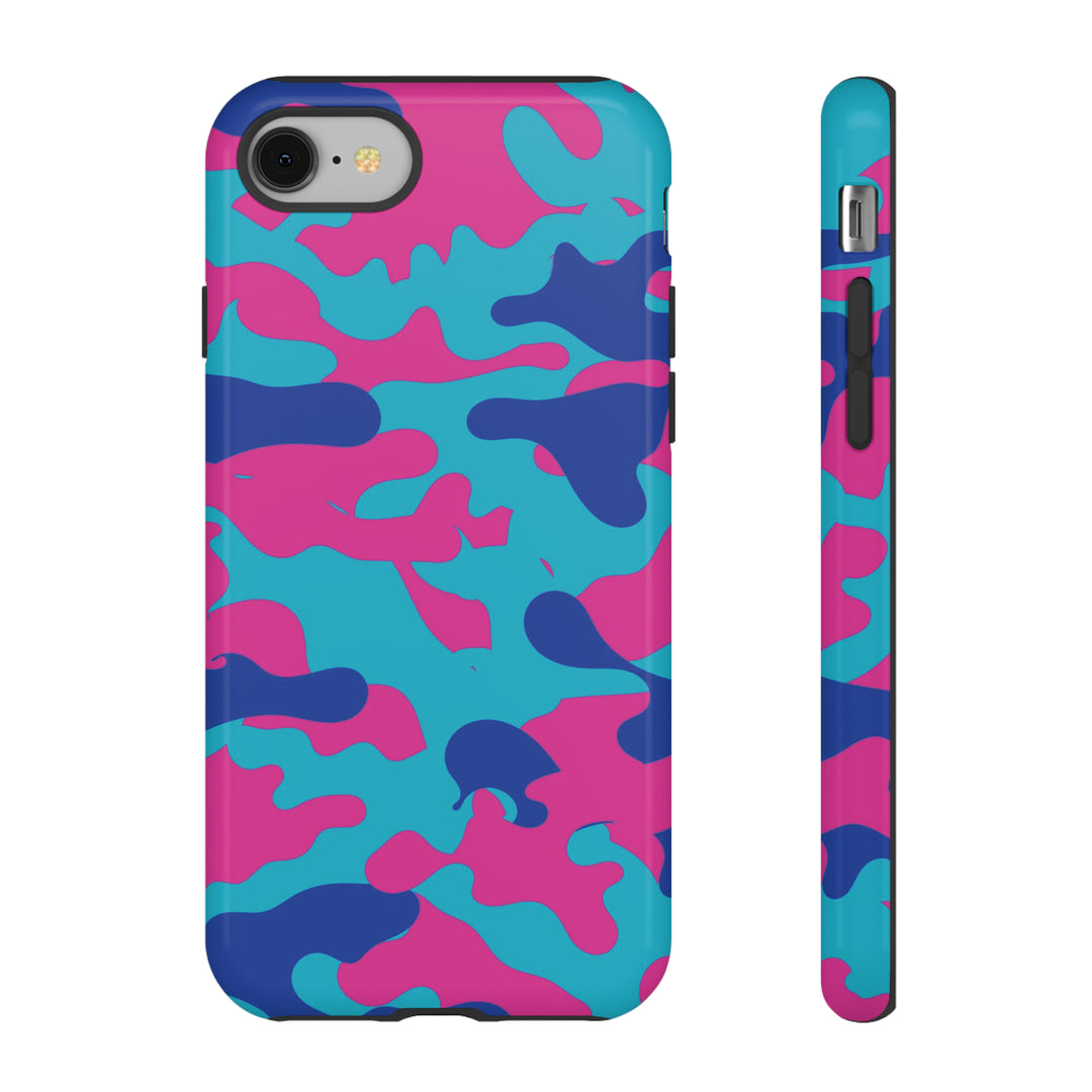 Cute IPhone Case | Blue Pink Camouflage, iPhone 15 Case | iPhone 15 Pro Case, Iphone 14 Case, Iphone 14 Pro Max Case, Protective Iphone Case - Studio40ParkLane