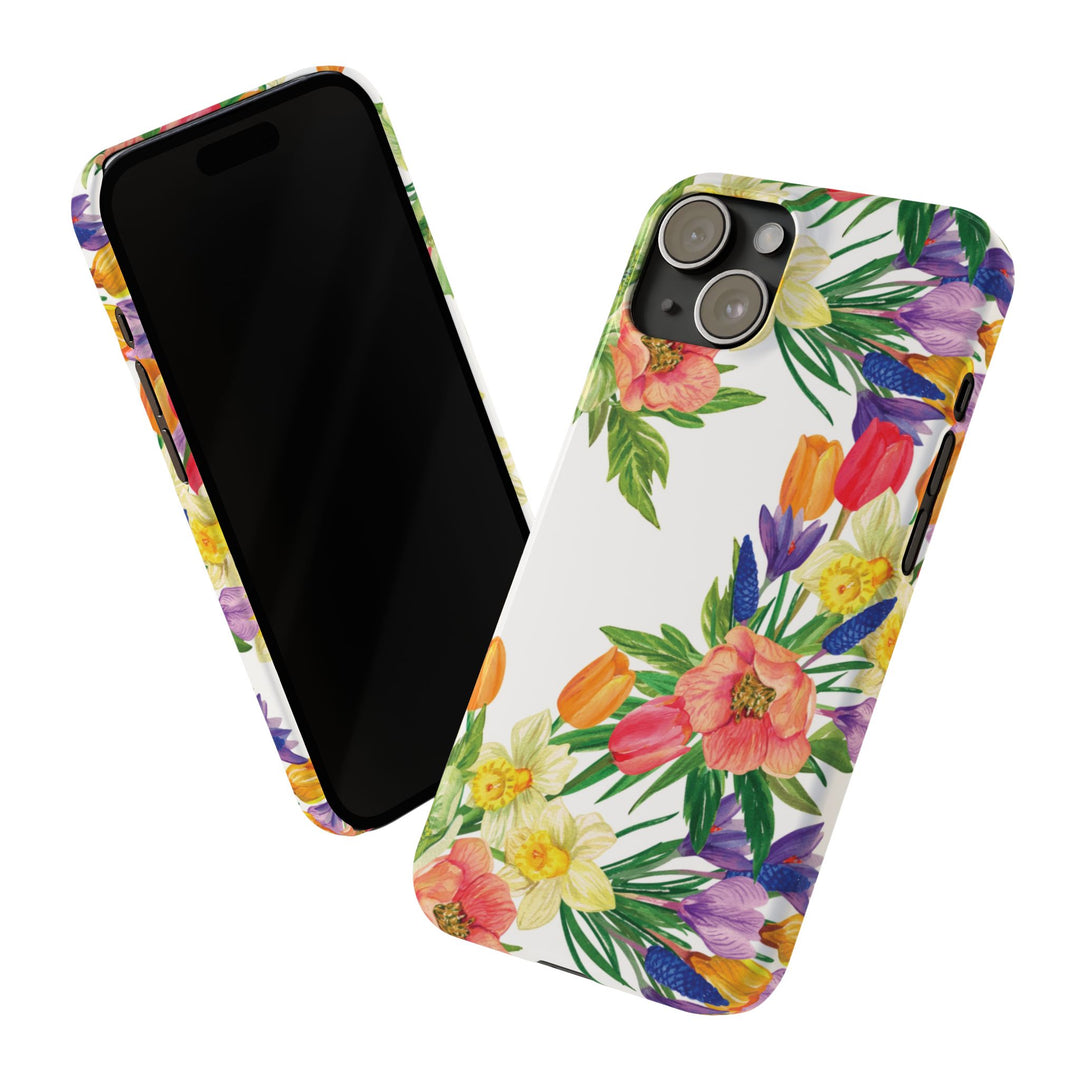 Slim Spring Flowers Gift for Her Cute Phone Cases for Iphone 16 Pro Max | iPhone 15 Case | iPhone 15 Pro Max Case, Iphone 14, 13, 12, 11, 10, 8, 7 - Studio40ParkLane