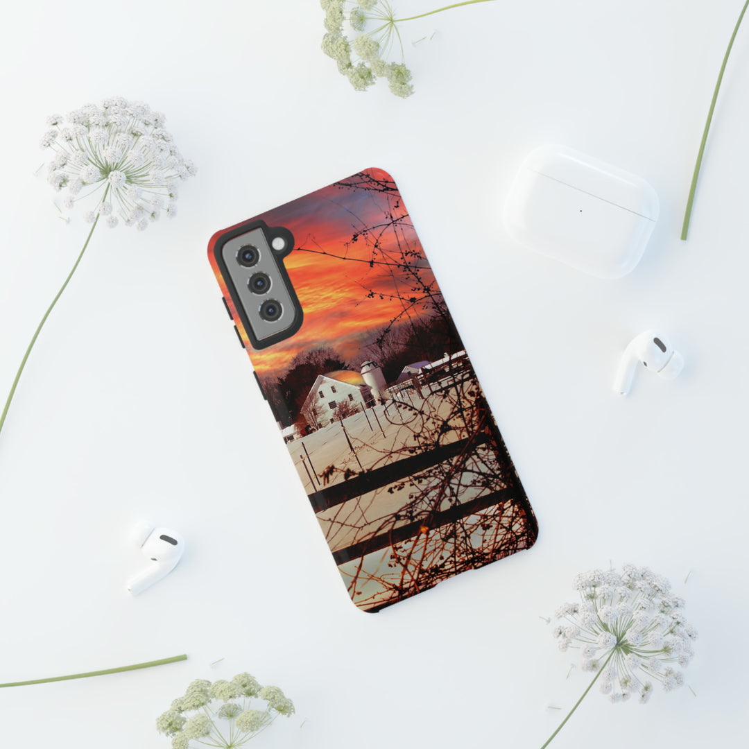Cute Samsung Phone Case | Aesthetic Samsung Phone Case | Galaxy S23, S22, S21, S20 | Winter Sunset, Protective Phone Case - Studio40ParkLane