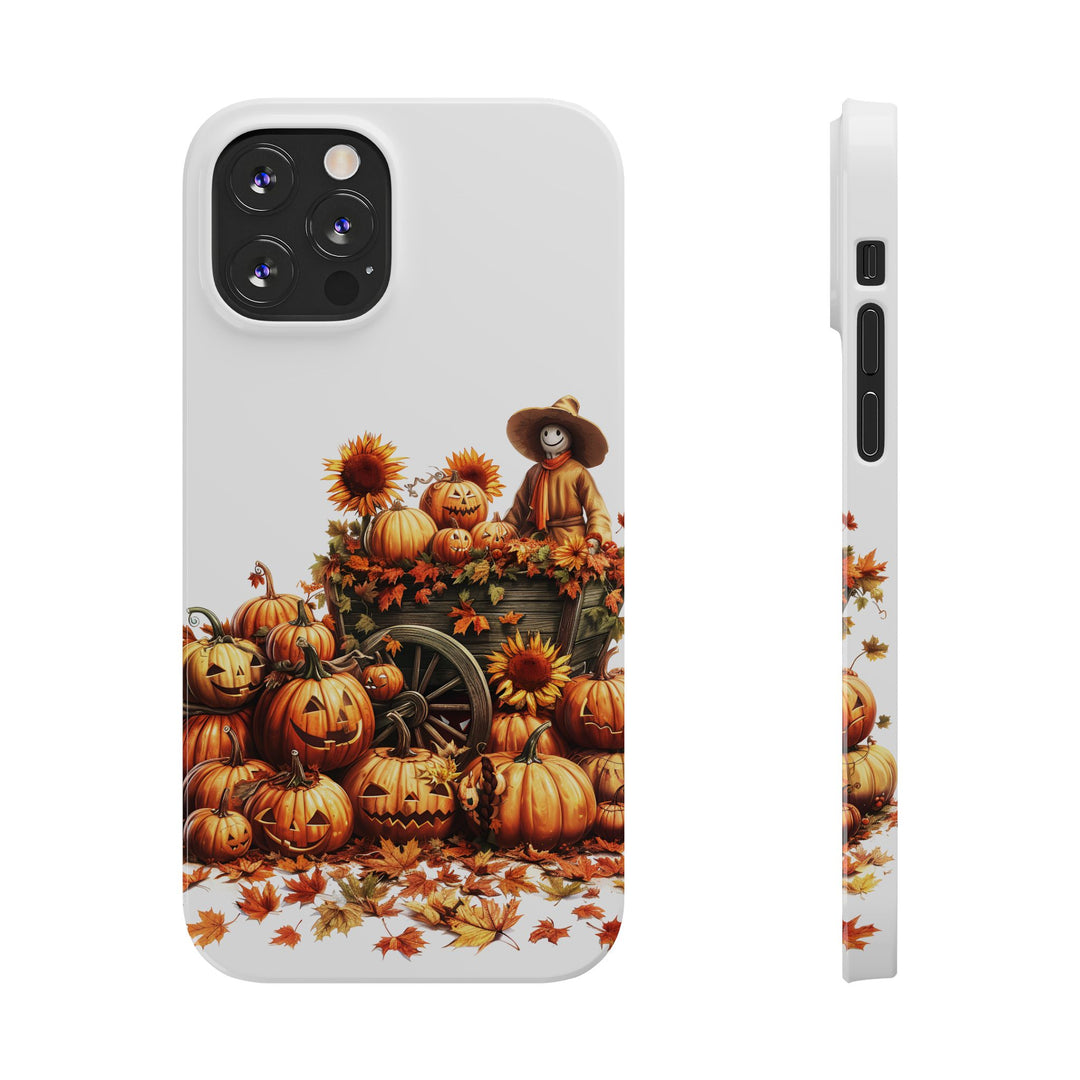 Slim Fall Leaves Scarecrow Slim Cute Phone Cases for Iphone | iPhone 15 Case | iPhone 15 Pro Max Case, Iphone 14, Iphone 14 Pro Max, Iphone 13 - Studio40ParkLane