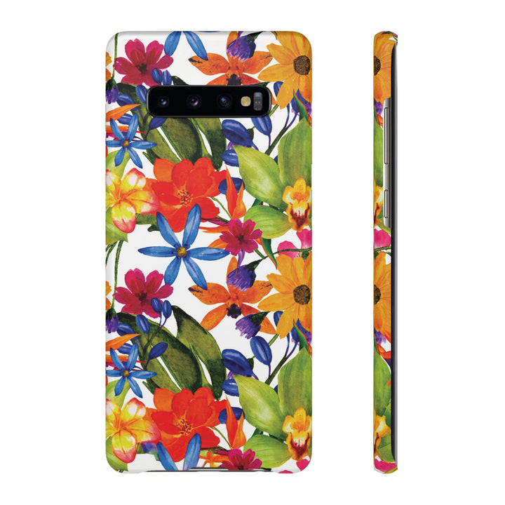 Sleek Snap Colorful Flowers Cute Phone Case for iPhone 16 15 14 13 12 11 X Xs Max Xr Pro Plus Samsung Galaxy S24 S23 S22 S21 S20 Note Ultra